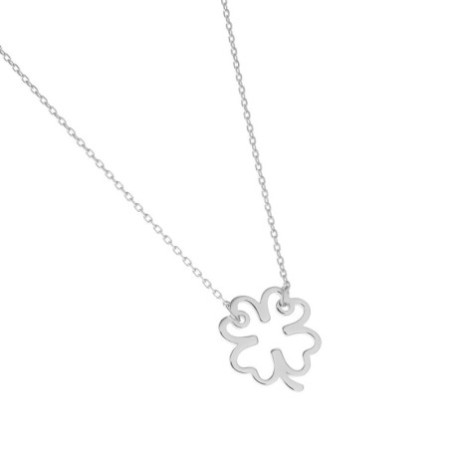 Strieborný náhrdelník - štvorlístok, dĺžka 43 až 46 cm | Argento.sk