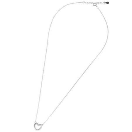 Strieborný náhrdelník - srdiečko, dĺžka 42 až 45 cm | Argento.sk