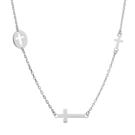 Strieborný náhrdelník - krížik, dĺžka 43 až 46 cm | Argento.sk