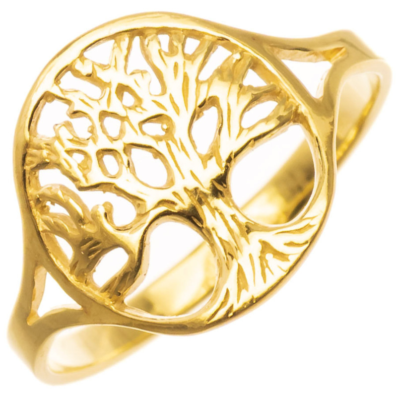 Pozlátený strieborný prsteň - strom života | Argento.sk