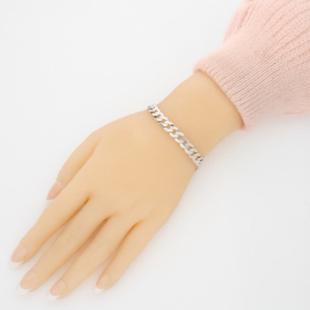 Strieborný náramok - vzor Pancierka, šírka 7,8 mm | Argento.sk