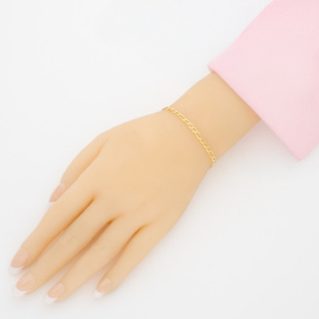 Pozlátený strieborný náramok - vzor Figaruchi, šírka 3 mm | Argento.sk