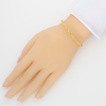 Pozlátený strieborný náramok - hrúbka 5 mm | Argento.sk