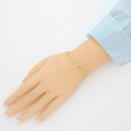 Pozlátený strieborný náramok - vzor Figaruchi, šírka 5 mm | Argento.sk