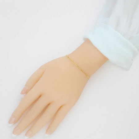 Pozlátený strieborný náramok - vzor Love, šírka 2,5 mm | Argento.sk