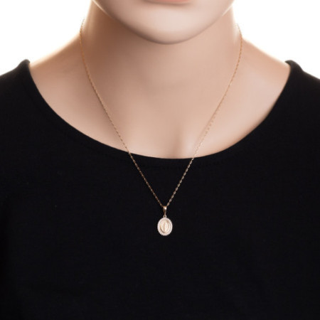 Zlatý prívesok Zázračná medaila - číre okrúhle zirkóny | Argento.sk