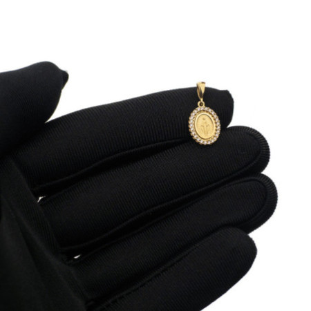 Zlatý prívesok Zázračná medaila - číre okrúhle zirkóny | Argento.sk