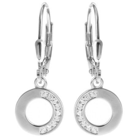 Strieborné náušnice - číre okrúhle zirkóny | Argento.sk
