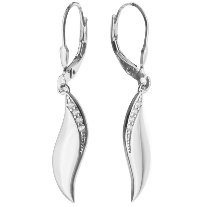 Strieborné náušnice - číre okrúhle zirkóny | Argento.sk