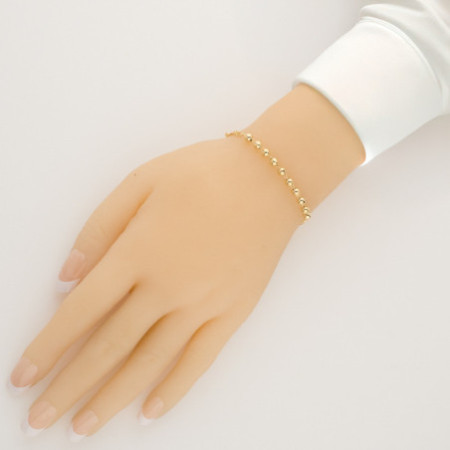 Pozlátený strieborný náramok ruženec - 1 desiatok, krížik, Zázračná medaila, dĺžka 18 až 24 cm | Argento.sk