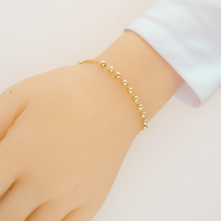 Pozlátený strieborný náramok ruženec - 1 desiatok, krížik, Zázračná medaila, dĺžka 17 až 23 cm | Argento.sk