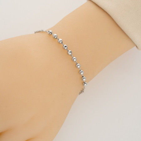 Strieborný náramok ruženec - 1 desiatok, krížik, Zázračná medaila, dĺžka 18 až 24 cm | Argento.sk