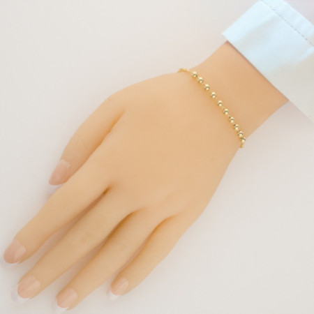 Pozlátený strieborný náramok ruženec - 1 desiatok, krížik, Zázračná medaila, dĺžka 18 až 24 cm | Argento.sk