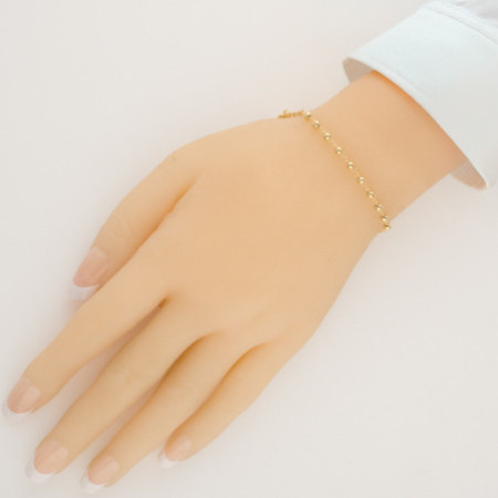 Pozlátený strieborný náramok ruženec - 1 desiatok, krížik, Zázračná medaila, dĺžka 17 až 23 cm | Argento.sk