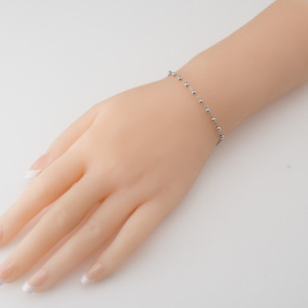 Strieborný náramok ruženec - 1 desiatok, krížik, Zázračná medaila, dĺžka 17 až 20 cm | Argento.sk