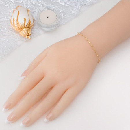 Pozlátený strieborný náramok ruženec - 1 desiatok, krížik, Zázračná medaila, dĺžka 17 až 20 cm | Argento.sk