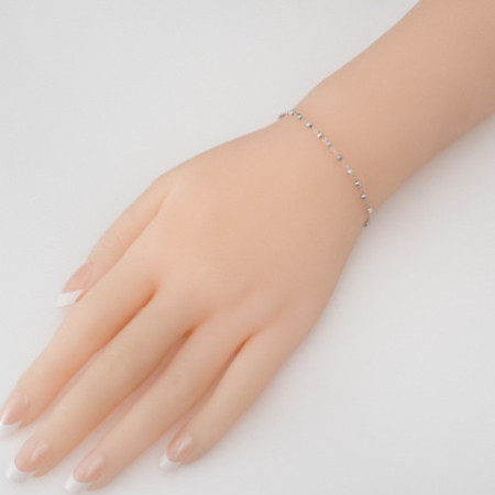 Strieborný náramok ruženec - 1 desiatok, krížik, Zázračná medaila, dĺžka 17 až 20 cm | Argento.sk