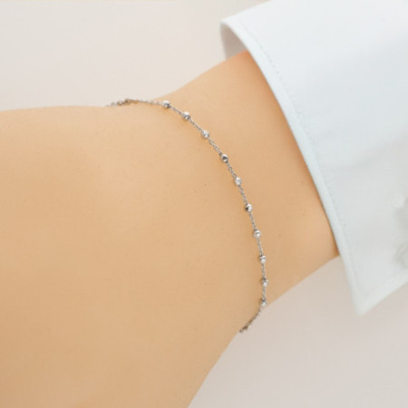 Pozlátený strieborný náramok ruženec - 1 desiatok, krížik, Zázračná medaila, dĺžka 17 až 20 cm | Argento.sk