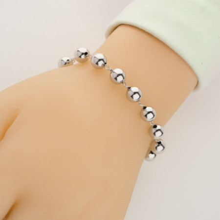 Strieborný náramok ruženec - 1 desiatok, krížik s Ježišom, Zázračná medaila, dĺžka 18 až 24 cm | Argento.sk