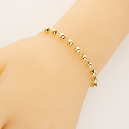 Pozlátený strieborný náramok ruženec - 1 desiatok, krížik s Ježišom, Zázračná medaila, dĺžka 17 až 22 cm | Argento.sk