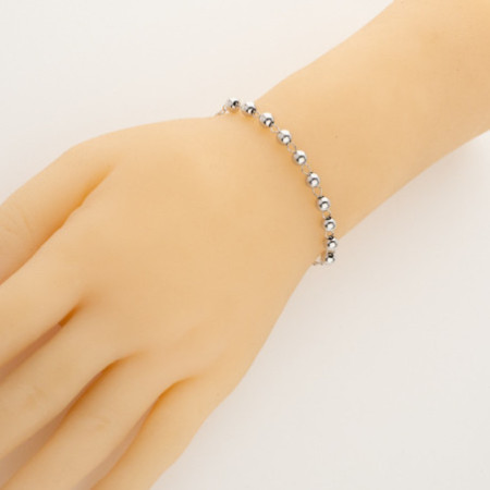 Strieborný náramok ruženec - 1 desiatok, krížik s Ježišom, Zázračná medaila, dĺžka 16 až 23 cm | Argento.sk