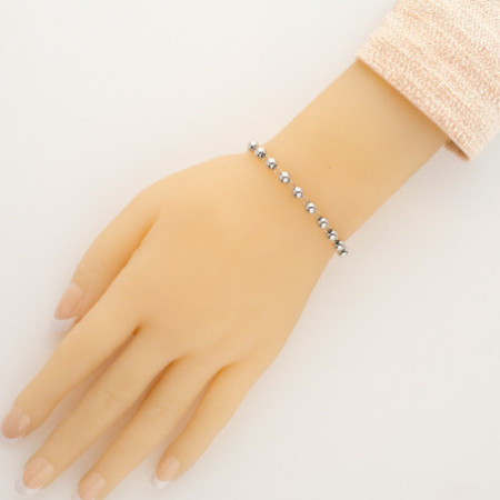 Strieborný náramok ruženec - 1 desiatok, krížik s Ježišom, Zázračná medaila, dĺžka 16 až 23 cm | Argento.sk