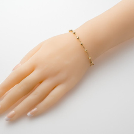 Pozlátený strieborný náramok ruženec - 1 desiatok, krížik, Zázračná medaila, dĺžka 18 až 20 cm | Argento.sk