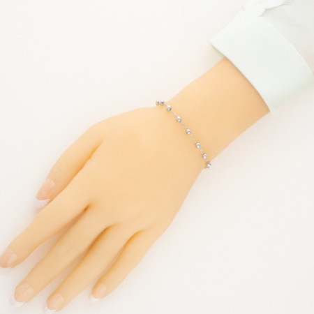 Strieborný náramok ruženec - 1 desiatok, krížik, Zázračná medaila, dĺžka 17 až 23 cm | Argento.sk