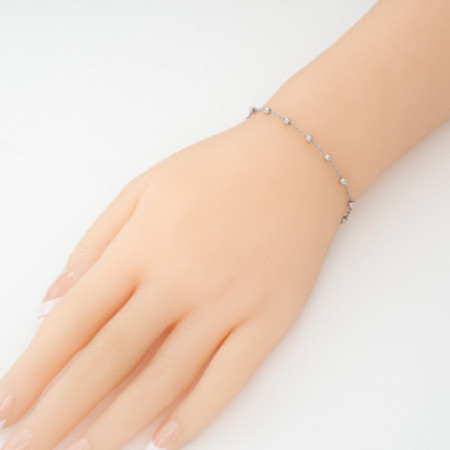 Strieborný náramok ruženec - 1 desiatok, krížik, Zázračná medaila, dĺžka 17 až 20 cm | Argento.sk