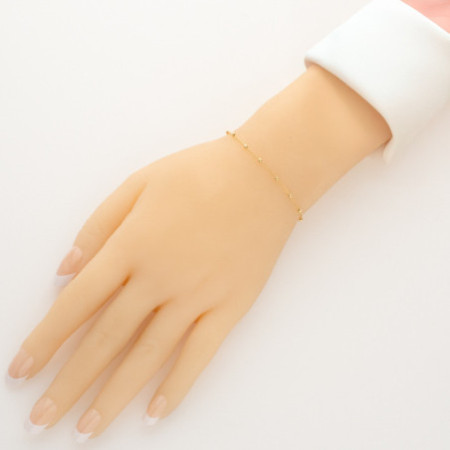 Pozlátený strieborný náramok ruženec - 1 desiatok, krížik, Zázračná medaila, dĺžka 18 až 21 cm | Argento.sk