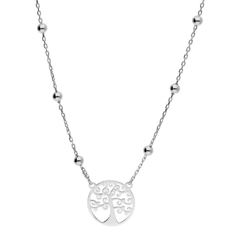 Strieborný náhrdelník - strom života, guľka, dĺžka 43 až 46 cm | Argento.sk