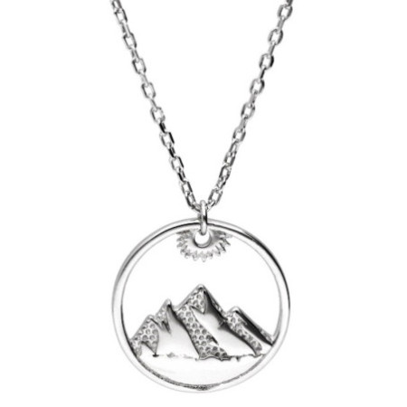 Strieborný náhrdelník - hory, dĺžka 43 až 46 cm | Argento.sk