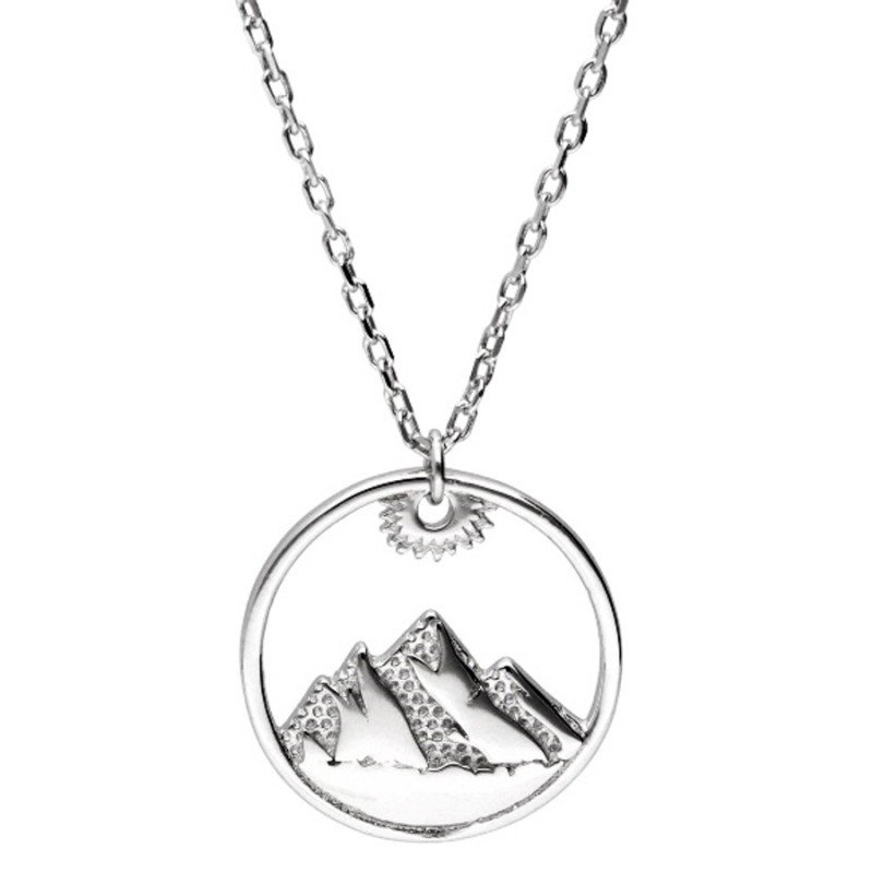 Strieborný náhrdelník - hory, dĺžka 43 až 46 cm | Argento.sk