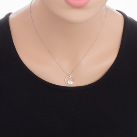 Strieborný náhrdelník - hory, dĺžka 43 až 46 cm | Argento.sk