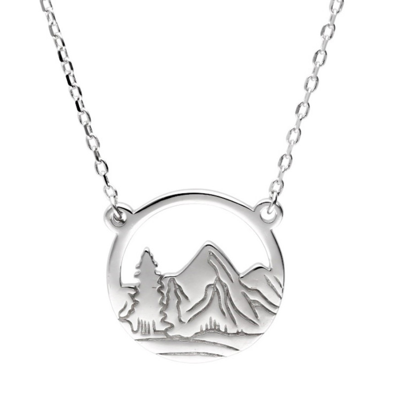 Strieborný náhrdelník - hory, dĺžka 42 až 46 cm | Argento.sk