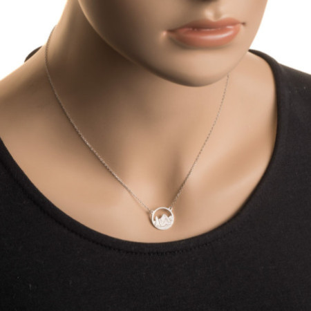 Strieborný náhrdelník - hory, dĺžka 42 až 46 cm | Argento.sk