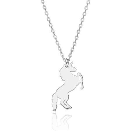 Strieborný náhrdelník - jednorožec, dĺžka 43 až 46 cm | Argento.sk