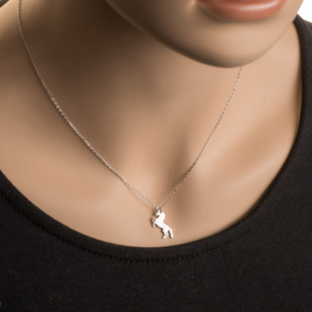 Strieborný náhrdelník - jednorožec, dĺžka 43 až 46 cm | Argento.sk