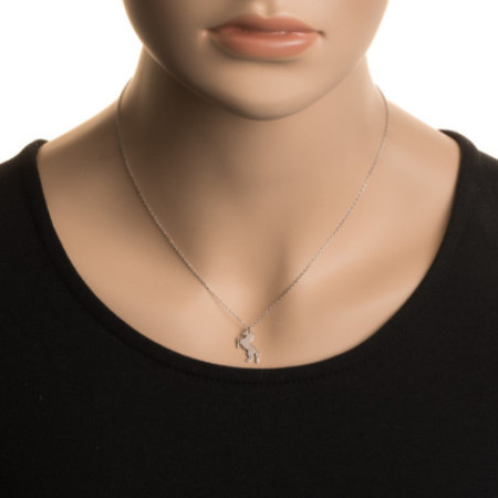 Strieborný náhrdelník - jednorožec, dĺžka 43 až 46 cm | Argento.sk