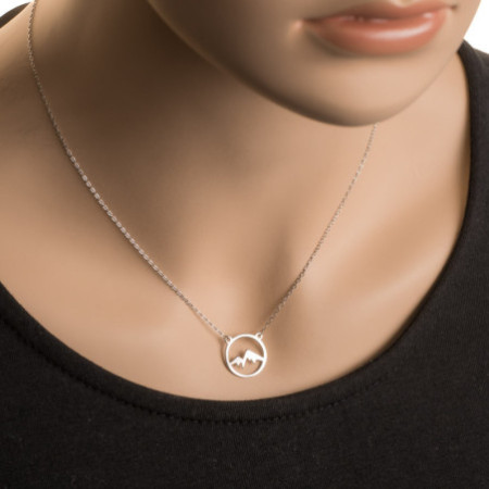 Strieborný náhrdelník - hory, dĺžka 43 až 46 cm | Argento.sk