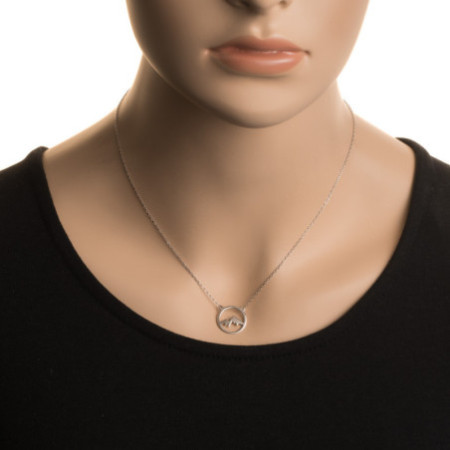 Strieborný náhrdelník - hory, dĺžka 43 až 46 cm | Argento.sk