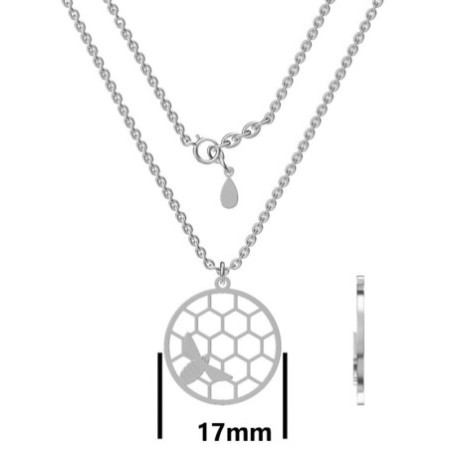 Strieborný náhrdelník - včielka, dĺžka 43 až 46 cm | Argento.sk