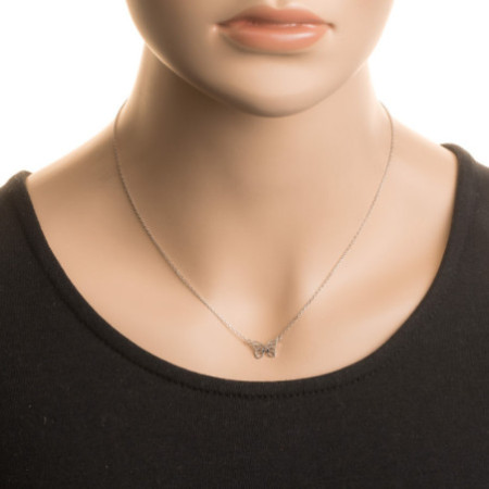 Strieborný náhrdelník - motýľ, dĺžka 43 až 46 cm | Argento.sk
