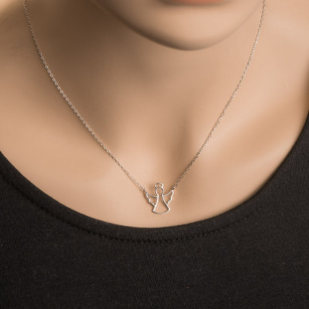 Strieborný náhrdelník - anjel, dĺžka 43 až 46 cm | Argento.sk