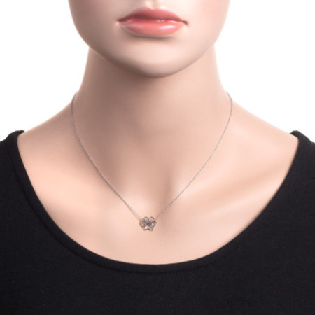 Strieborný náhrdelník - labka, dĺžka 43 až 46 cm | Argento.sk