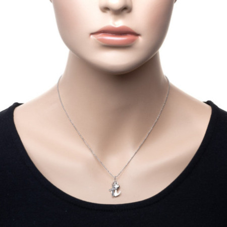 Strieborný náhrdelník - srdiečko, kotva, krížik, dĺžka 43 až 46 cm | Argento.sk