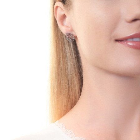 Strieborné náušnice - strom života, číre okrúhle zirkóny, dĺžka 43 až 46 cm | Argento.sk