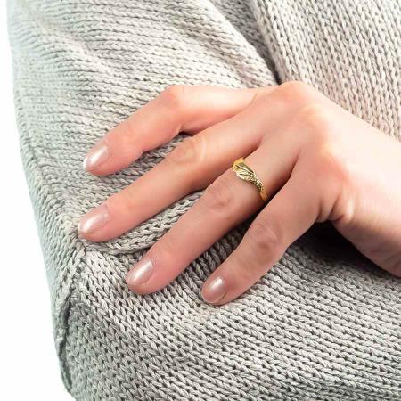 Pozlátený strieborný prsteň - s ručným gravírom | Argento.sk