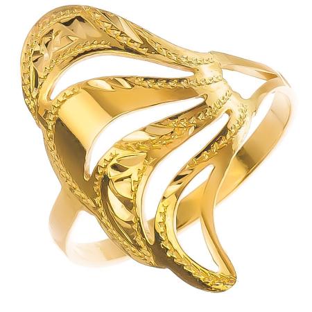 Pozlátený strieborný prsteň - s ručným gravírom | Argento.sk