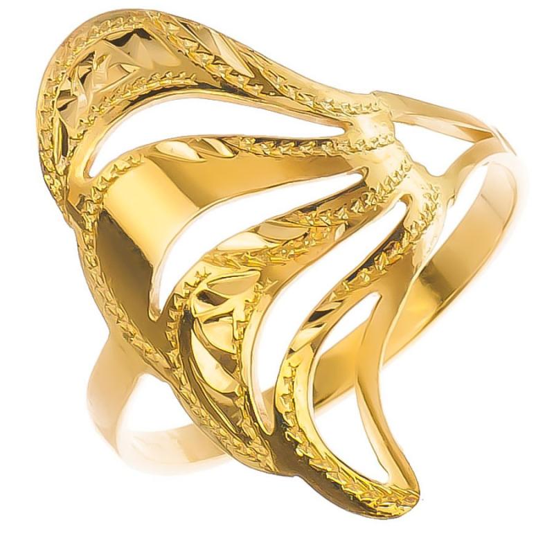 Pozlátený strieborný prsteň - s ručným gravírom | Argento.sk